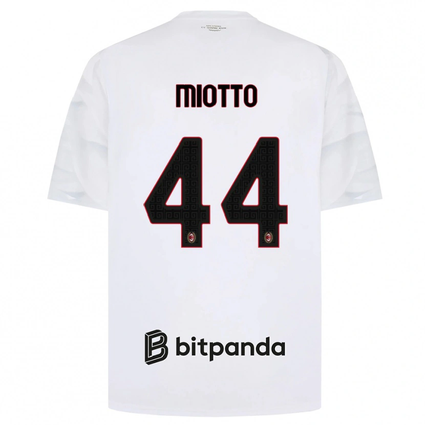 Danxen Dames Giorgia Miotto #44 Wit Rood Zwart Uitshirt Uittenue 2026/27 T-Shirt