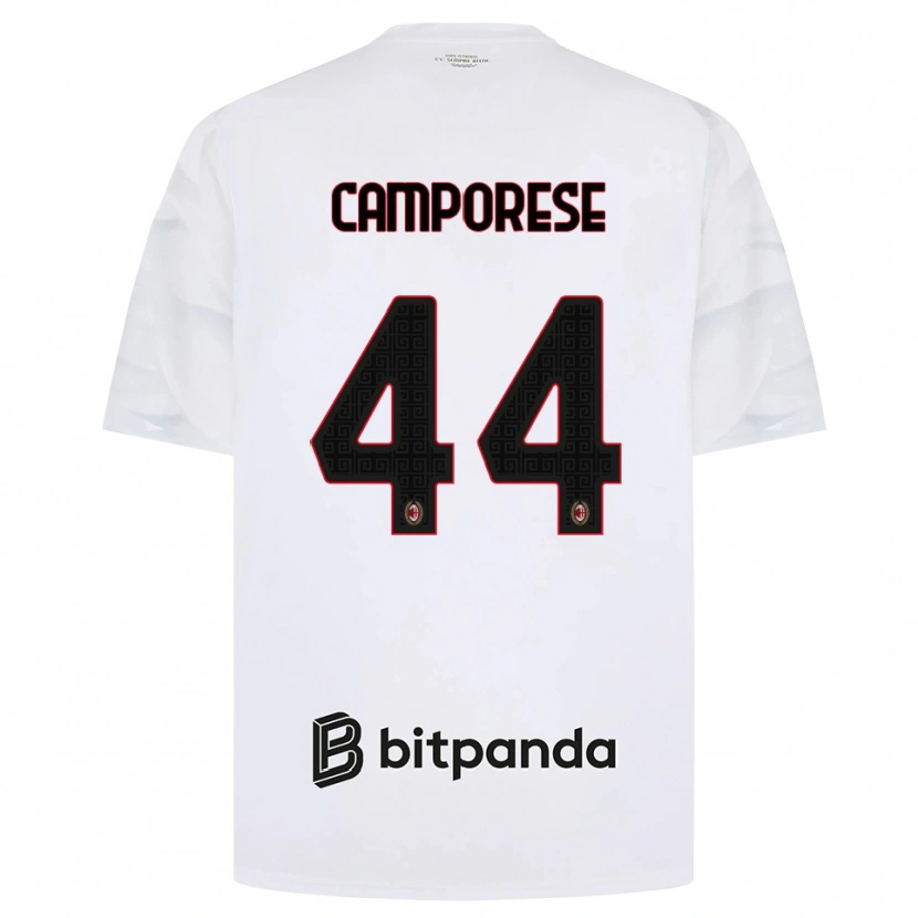 Danxen Dames Michele Camporese #44 Wit Rood Zwart Uitshirt Uittenue 2026/27 T-Shirt