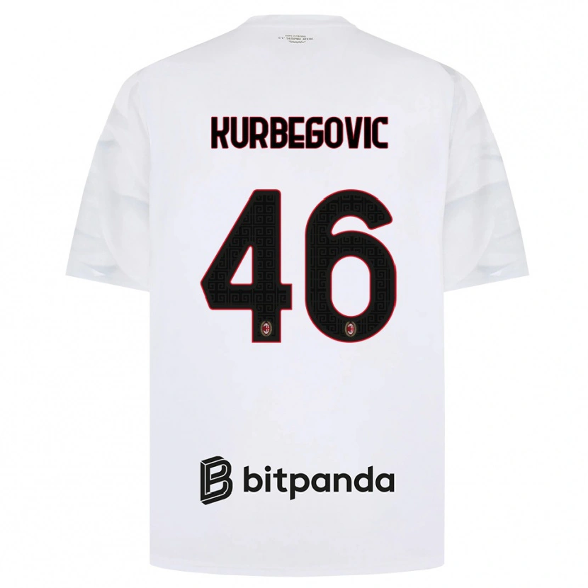 Danxen Dames Dino Kurbegovic #46 Wit Rood Zwart Uitshirt Uittenue 2026/27 T-Shirt