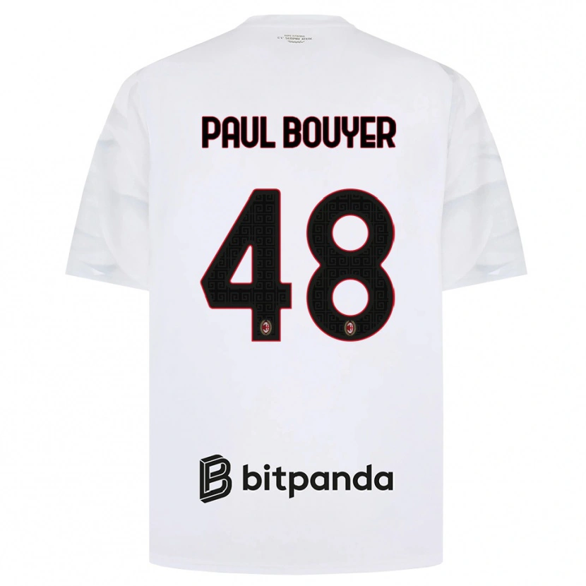 Danxen Dames Léo Paul Bouyer #48 Wit Rood Zwart Uitshirt Uittenue 2026/27 T-Shirt