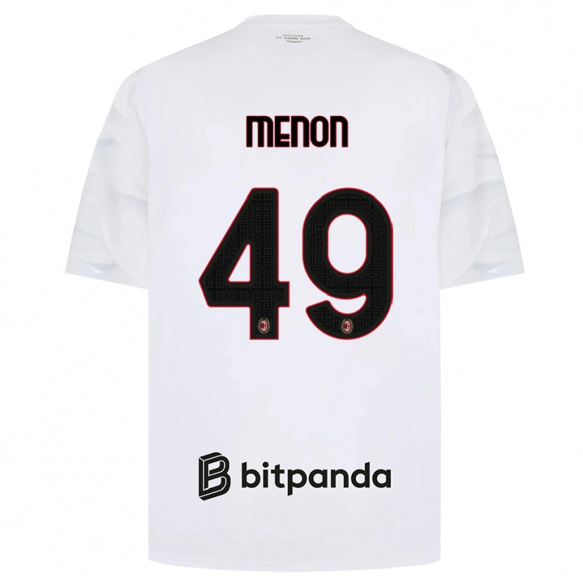 Danxen Dames Luca Menon #49 Wit Rood Zwart Uitshirt Uittenue 2026/27 T-Shirt