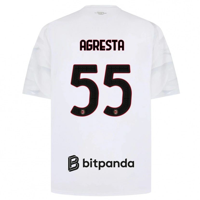 Danxen Dames Stefano Agresta #55 Wit Rood Zwart Uitshirt Uittenue 2026/27 T-Shirt