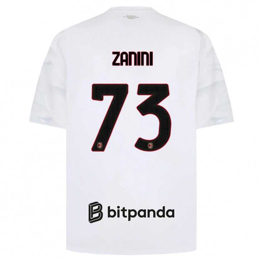 Danxen Dames Paola Zanini #73 Wit Rood Zwart Uitshirt Uittenue 2026/27 T-Shirt