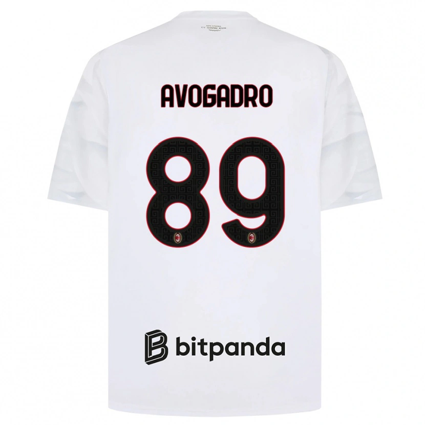 Danxen Dames Pietro Avogadro #89 Wit Rood Zwart Uitshirt Uittenue 2026/27 T-Shirt