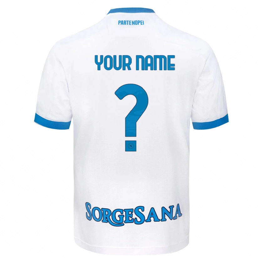 Danxen Dames Uw Naam #0 Wit Hemelsblauw Uitshirt Uittenue 2026/27 T-Shirt