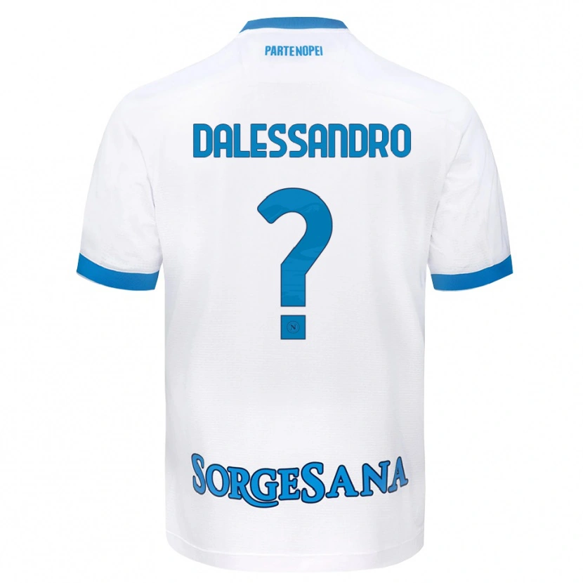 Danxen Dames Nicola Dalessandro #0 Wit Hemelsblauw Uitshirt Uittenue 2026/27 T-Shirt