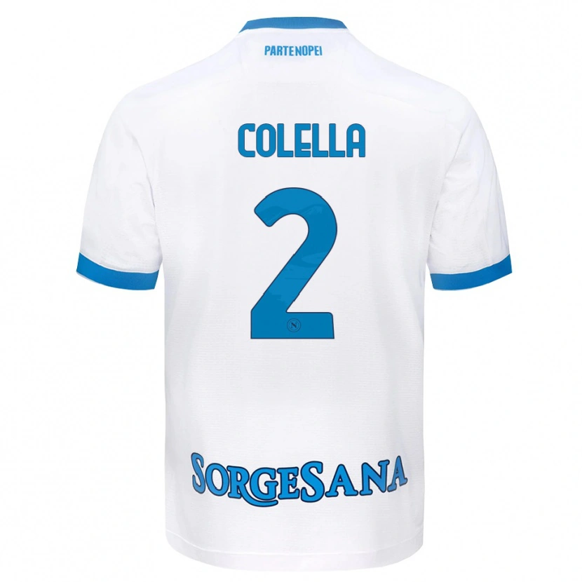 Danxen Dames Raffaele Colella #2 Wit Hemelsblauw Uitshirt Uittenue 2026/27 T-Shirt