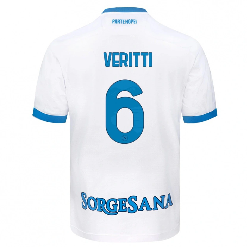 Danxen Dames Federica Veritti #6 Wit Hemelsblauw Uitshirt Uittenue 2026/27 T-Shirt