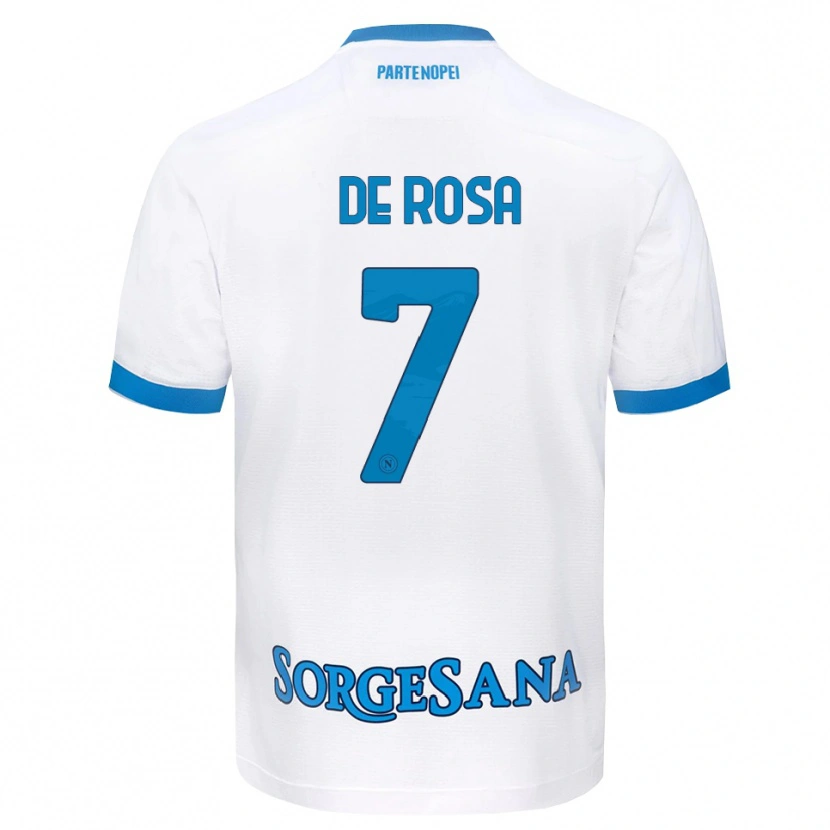 Danxen Dames Vincenzo De Rosa #7 Wit Hemelsblauw Uitshirt Uittenue 2026/27 T-Shirt