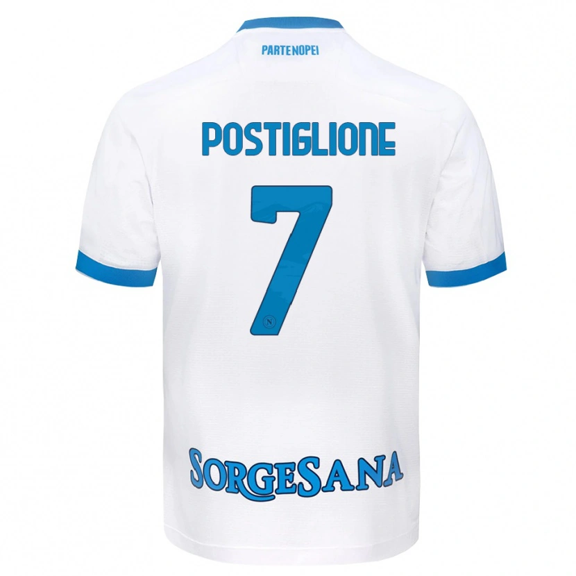 Danxen Dames Tommaso Postiglione #7 Wit Hemelsblauw Uitshirt Uittenue 2026/27 T-Shirt