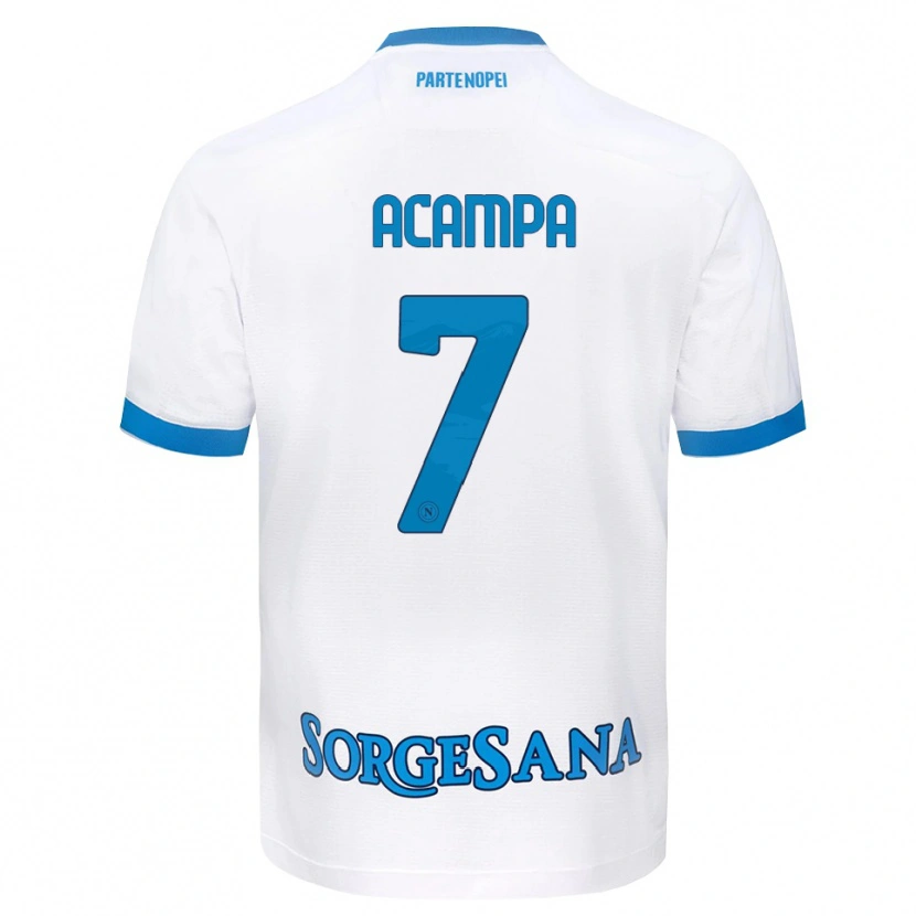 Danxen Dames Davide Acampa #7 Wit Hemelsblauw Uitshirt Uittenue 2026/27 T-Shirt