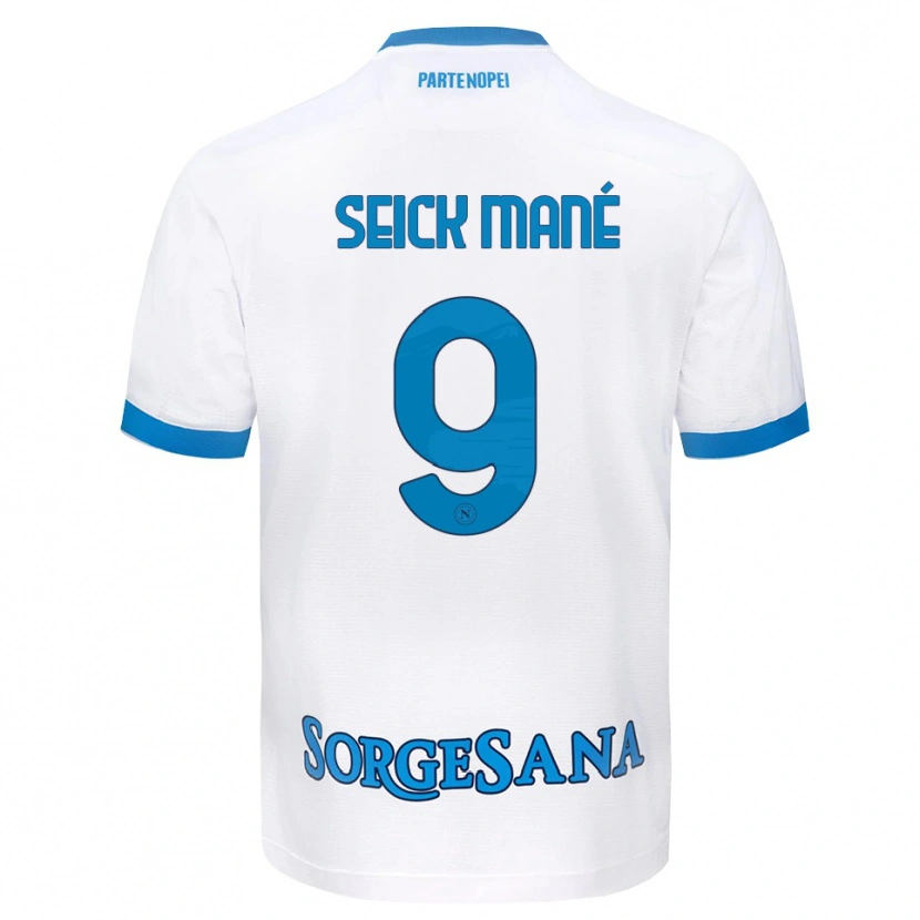 Danxen Dames Mohamed Seick Mané #9 Wit Hemelsblauw Uitshirt Uittenue 2026/27 T-Shirt