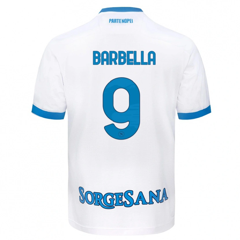 Danxen Dames Michele Barbella #9 Wit Hemelsblauw Uitshirt Uittenue 2026/27 T-Shirt