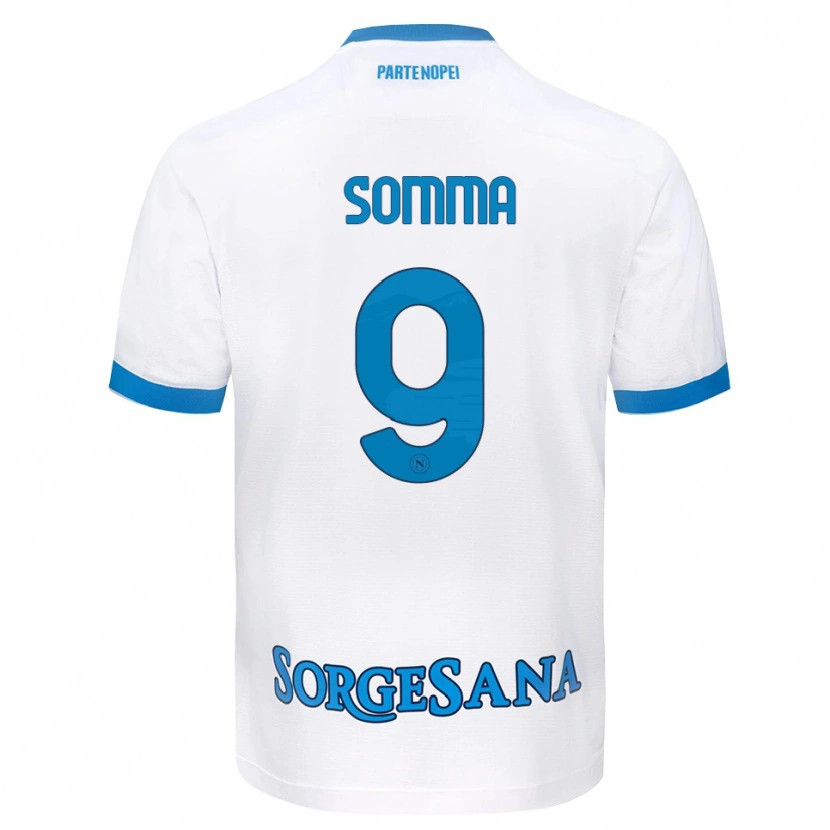 Danxen Dames Stanislao Somma #9 Wit Hemelsblauw Uitshirt Uittenue 2026/27 T-Shirt