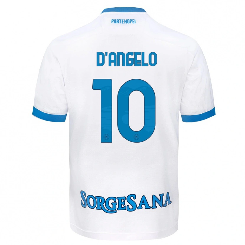 Danxen Dames Davide D'angelo #10 Wit Hemelsblauw Uitshirt Uittenue 2026/27 T-Shirt