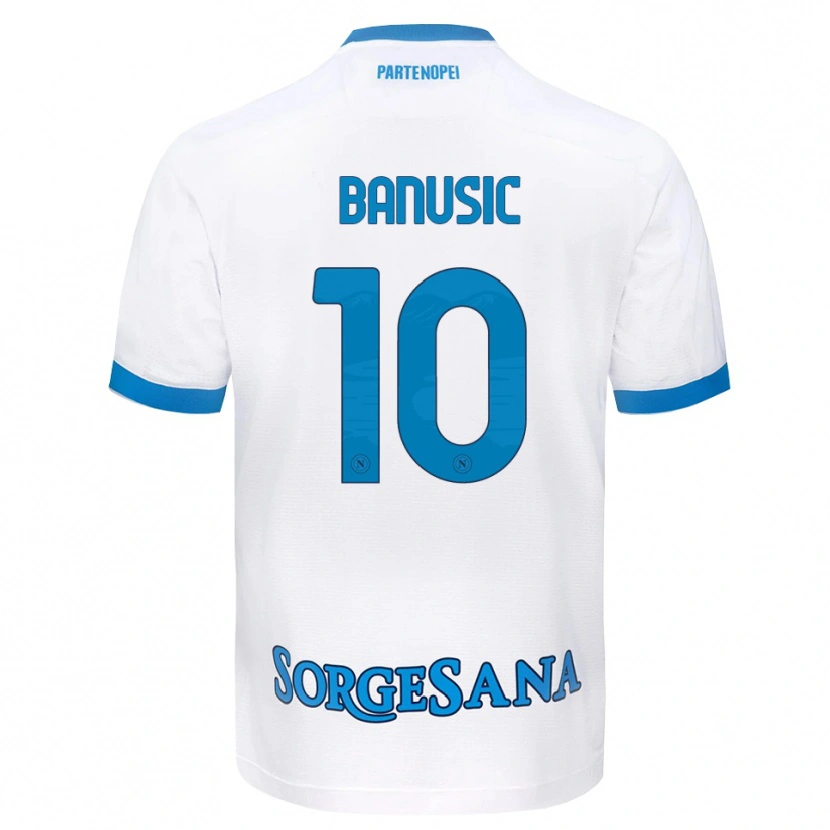 Danxen Dames Marija Banušić #10 Wit Hemelsblauw Uitshirt Uittenue 2026/27 T-Shirt