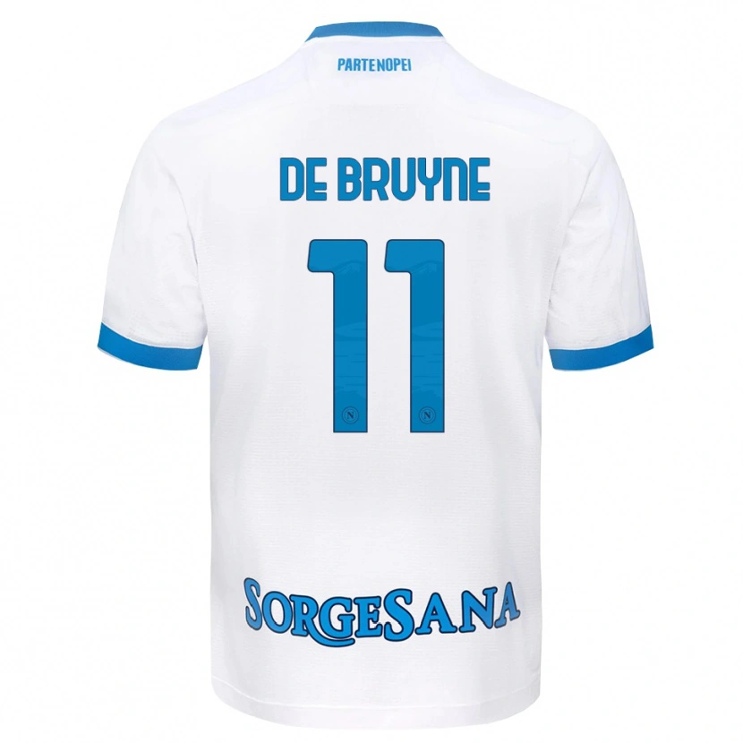 Danxen Dames Kevin De Bruyne #11 Wit Hemelsblauw Uitshirt Uittenue 2026/27 T-Shirt