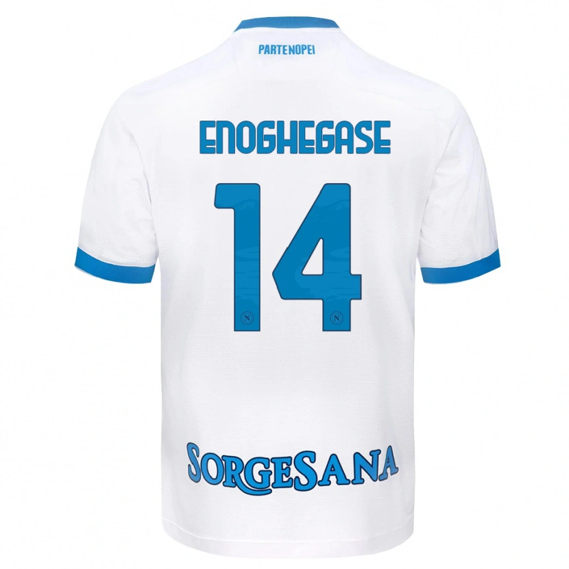 Danxen Dames Favour Enoghegase #14 Wit Hemelsblauw Uitshirt Uittenue 2026/27 T-Shirt