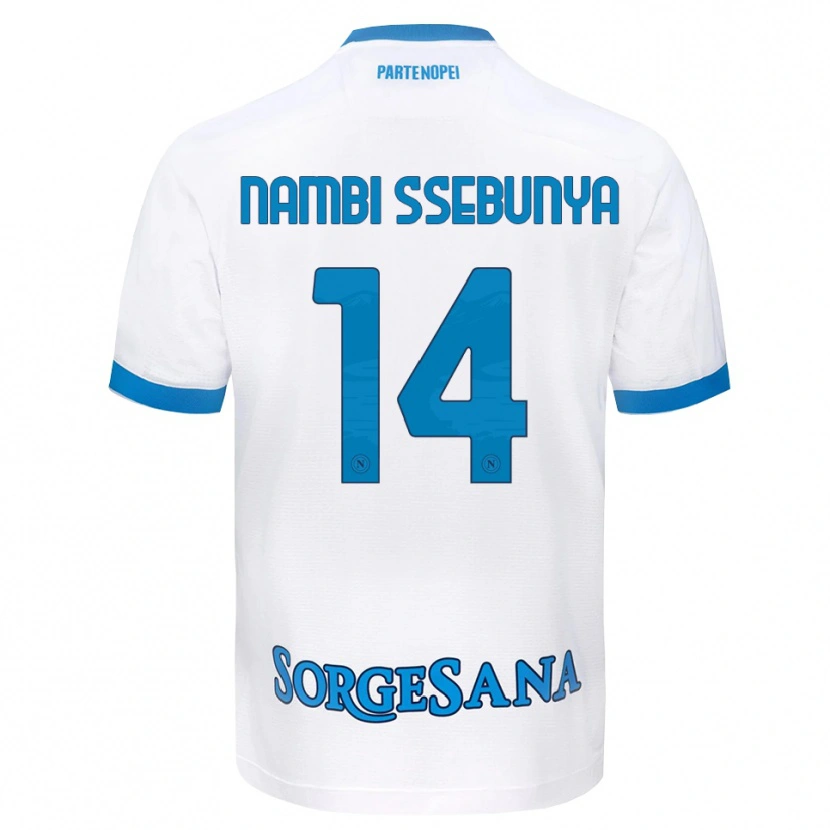 Danxen Dames Violah Nambi Ssebunya #14 Wit Hemelsblauw Uitshirt Uittenue 2026/27 T-Shirt