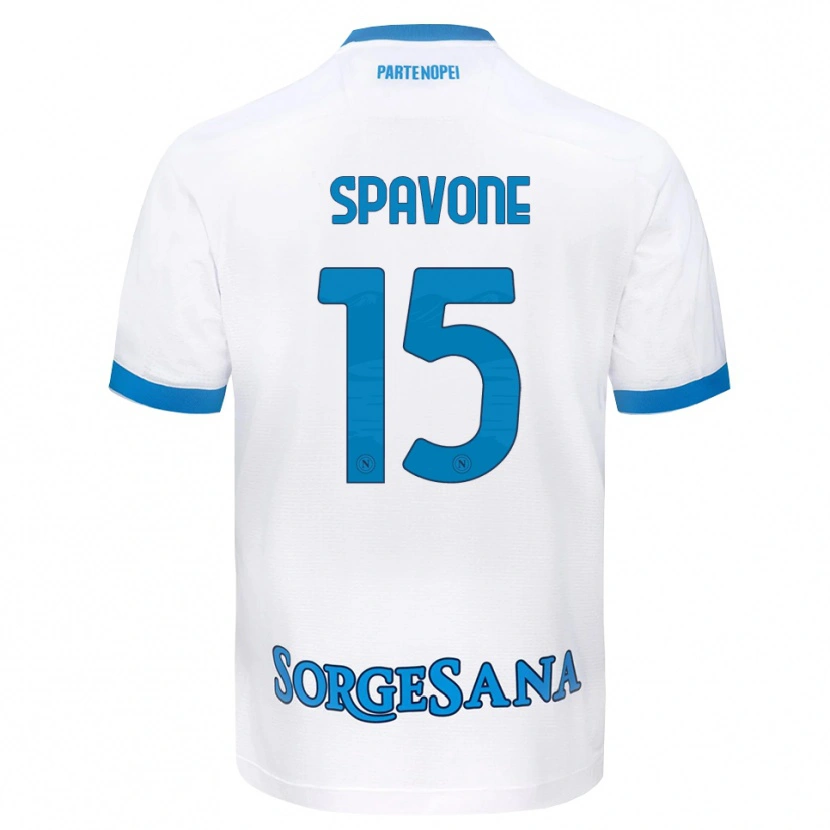 Danxen Dames Alessandro Spavone #15 Wit Hemelsblauw Uitshirt Uittenue 2026/27 T-Shirt