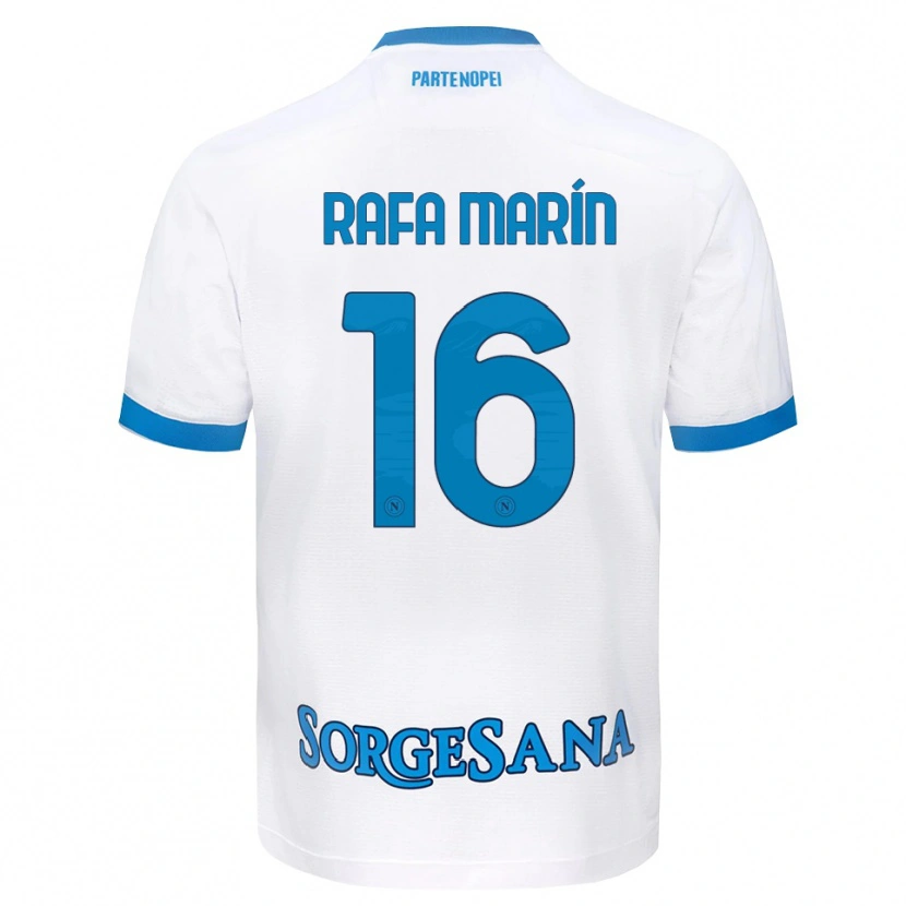 Danxen Dames Rafa Marín #16 Wit Hemelsblauw Uitshirt Uittenue 2026/27 T-Shirt