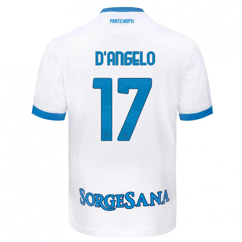 Danxen Dames Giuseppe D'angelo #17 Wit Hemelsblauw Uitshirt Uittenue 2026/27 T-Shirt