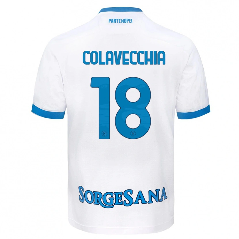 Danxen Dames Pasquale Colavecchia #18 Wit Hemelsblauw Uitshirt Uittenue 2026/27 T-Shirt