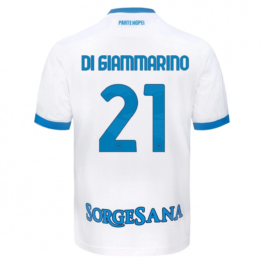 Danxen Dames Virginia Di Giammarino #21 Wit Hemelsblauw Uitshirt Uittenue 2026/27 T-Shirt