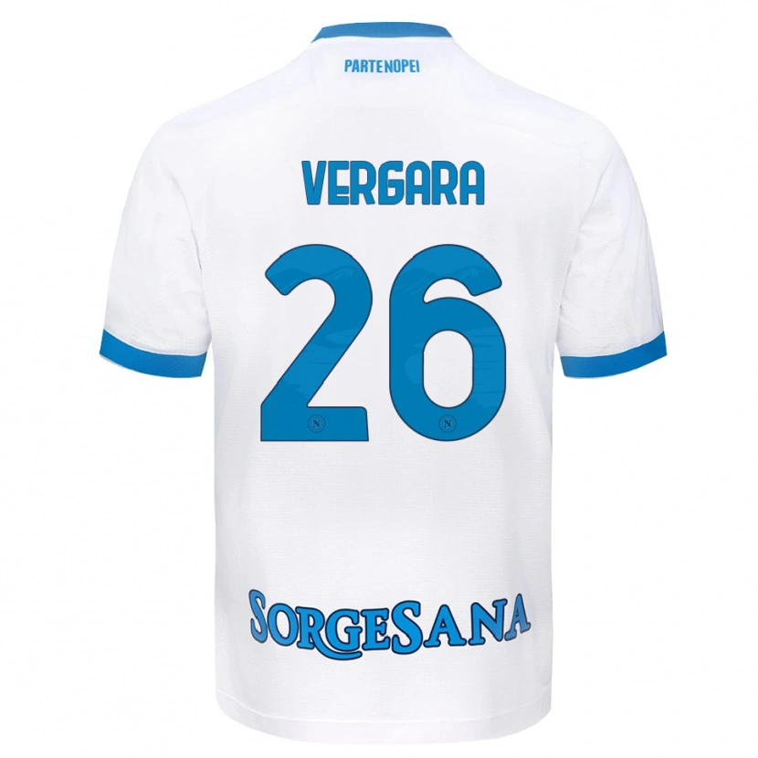 Danxen Dames Antonio Vergara #26 Wit Hemelsblauw Uitshirt Uittenue 2026/27 T-Shirt