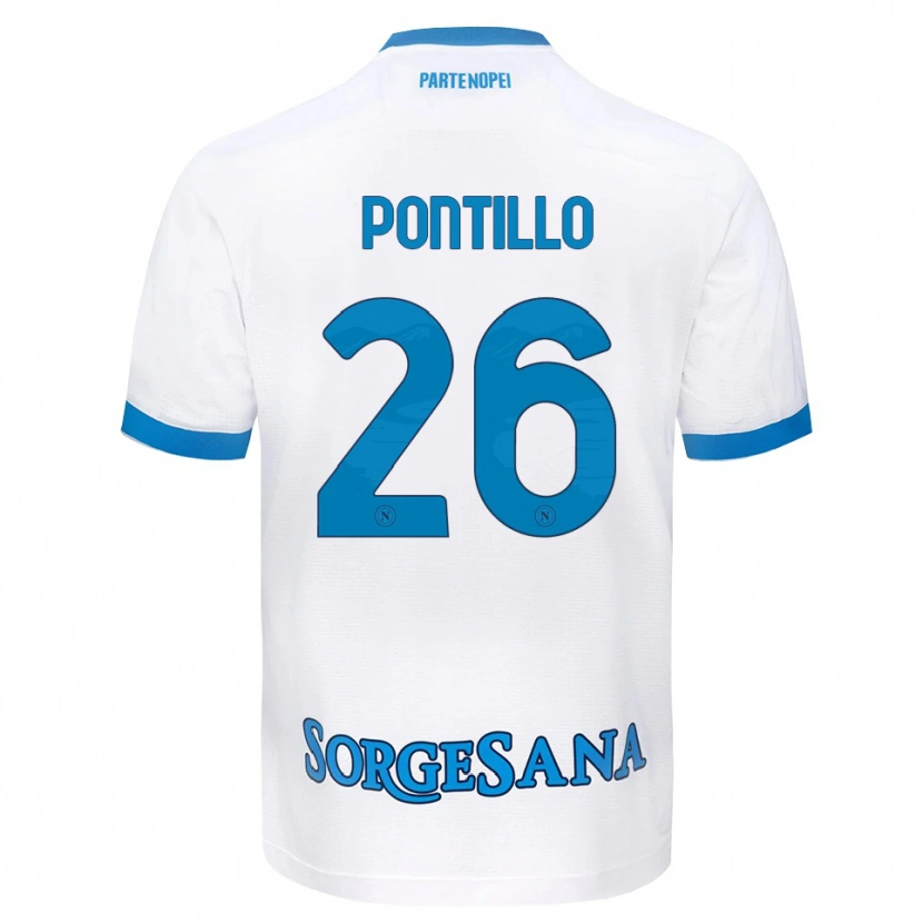 Danxen Dames Pasquale Pontillo #26 Wit Hemelsblauw Uitshirt Uittenue 2026/27 T-Shirt