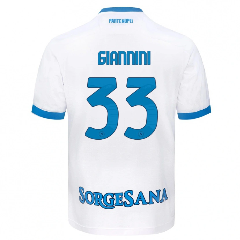 Danxen Dames Enrico Giannini #33 Wit Hemelsblauw Uitshirt Uittenue 2026/27 T-Shirt