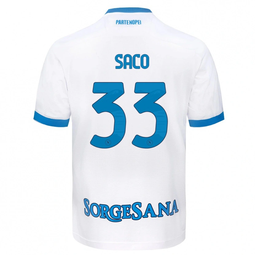 Danxen Dames Coli Saco #33 Wit Hemelsblauw Uitshirt Uittenue 2026/27 T-Shirt