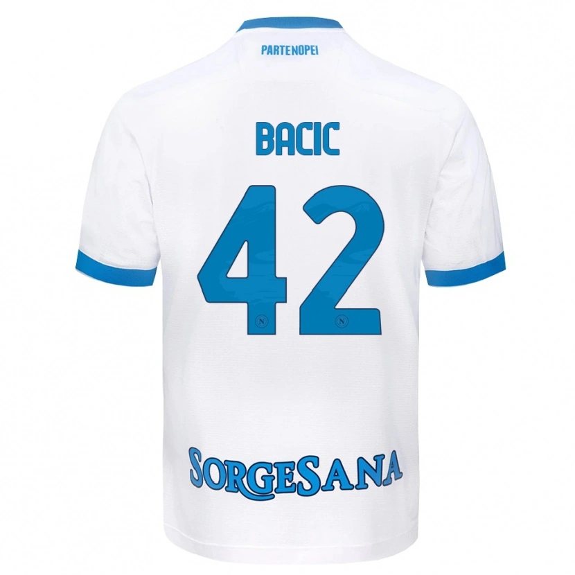 Danxen Dames Doris Bačić #42 Wit Hemelsblauw Uitshirt Uittenue 2026/27 T-Shirt