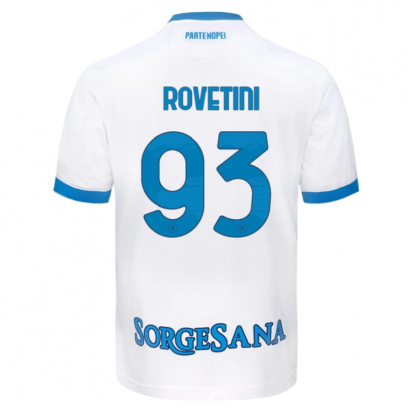 Danxen Dames Alessandro Rovetini #93 Wit Hemelsblauw Uitshirt Uittenue 2026/27 T-Shirt