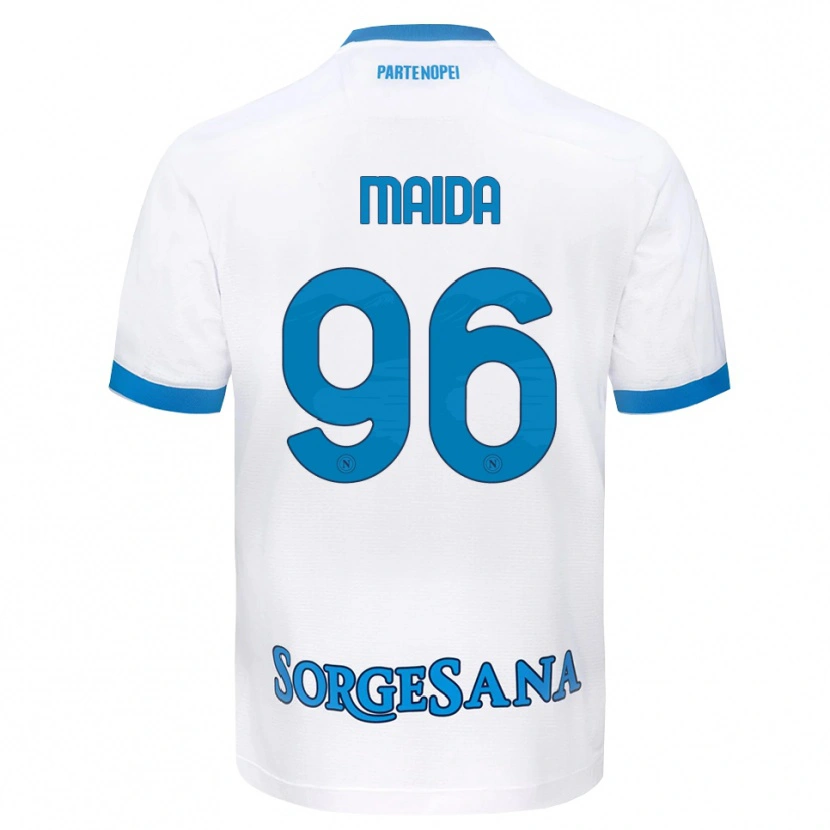 Danxen Dames Giuseppe Maida #96 Wit Hemelsblauw Uitshirt Uittenue 2026/27 T-Shirt