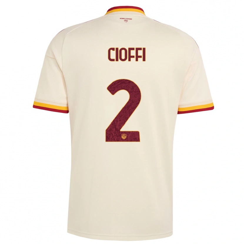 Danxen Dames Cristian Cioffi #2 Champagne Rood Geel Uitshirt Uittenue 2026/27 T-Shirt