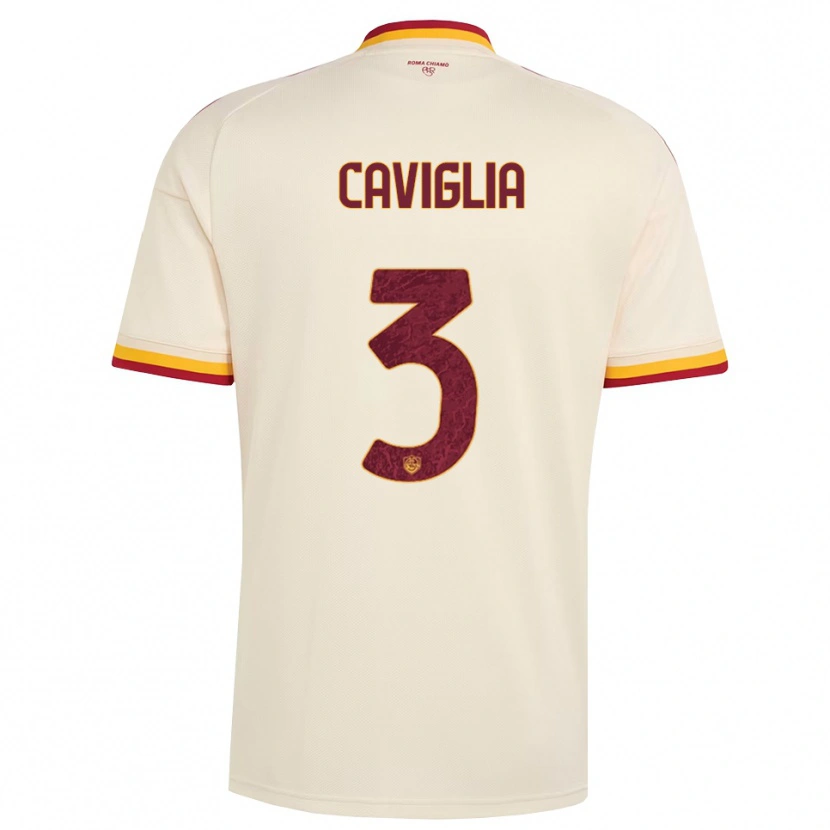 Danxen Dames Manuel Caviglia #3 Champagne Rood Geel Uitshirt Uittenue 2026/27 T-Shirt