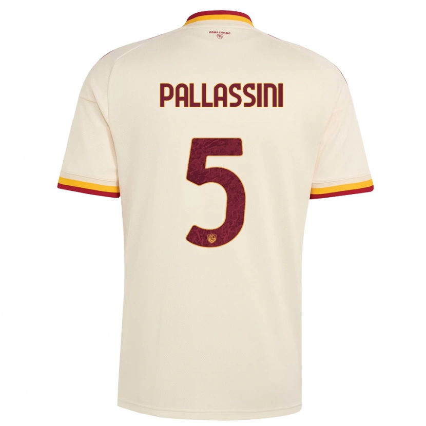 Danxen Dames Luca Pallassini #5 Champagne Rood Geel Uitshirt Uittenue 2026/27 T-Shirt