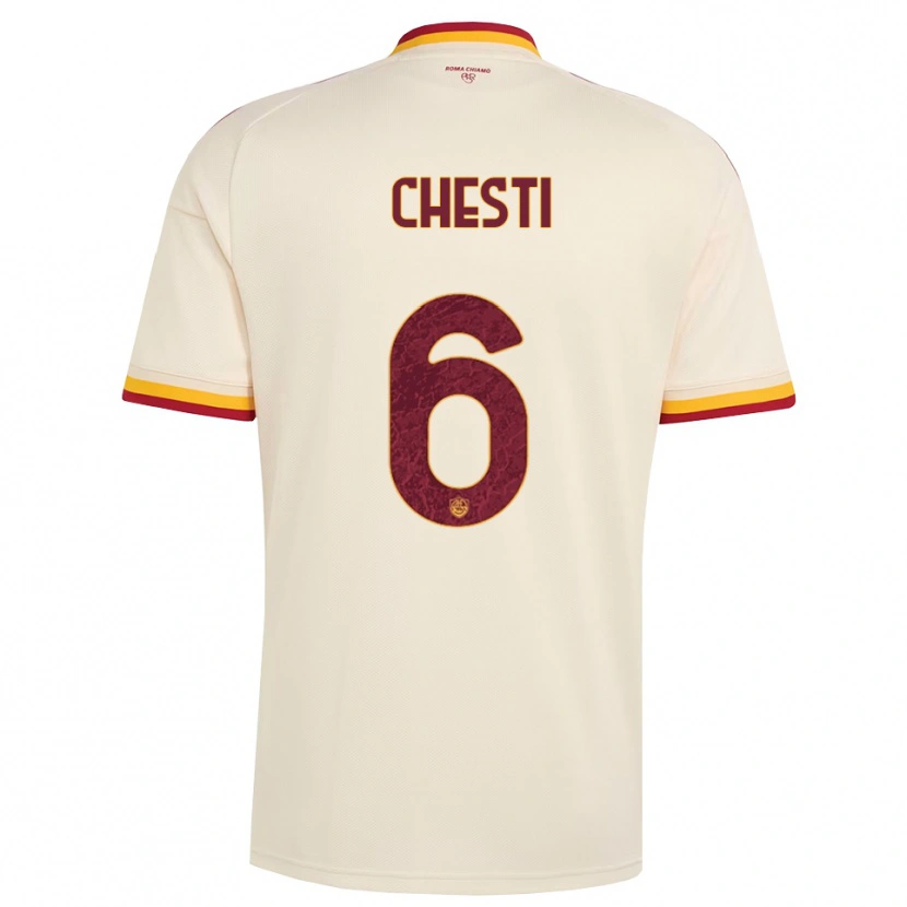 Danxen Dames Francesco Chesti #6 Champagne Rood Geel Uitshirt Uittenue 2026/27 T-Shirt