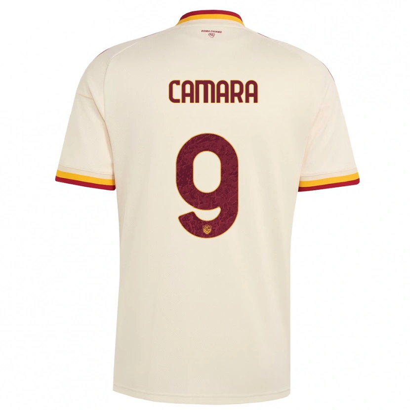 Danxen Dames Mandjou Camara #9 Champagne Rood Geel Uitshirt Uittenue 2026/27 T-Shirt