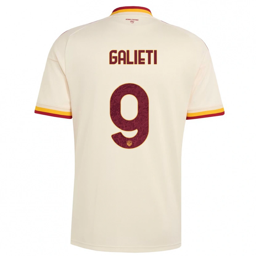 Danxen Dames Leonardo Galieti #9 Champagne Rood Geel Uitshirt Uittenue 2026/27 T-Shirt