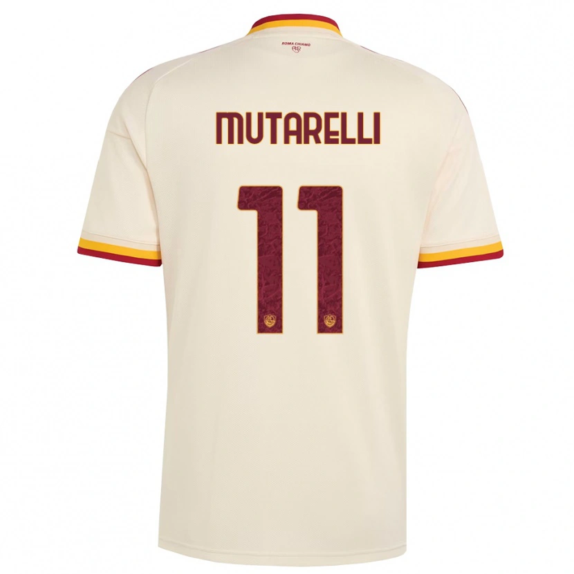 Danxen Dames Matteo Mutarelli #11 Champagne Rood Geel Uitshirt Uittenue 2026/27 T-Shirt