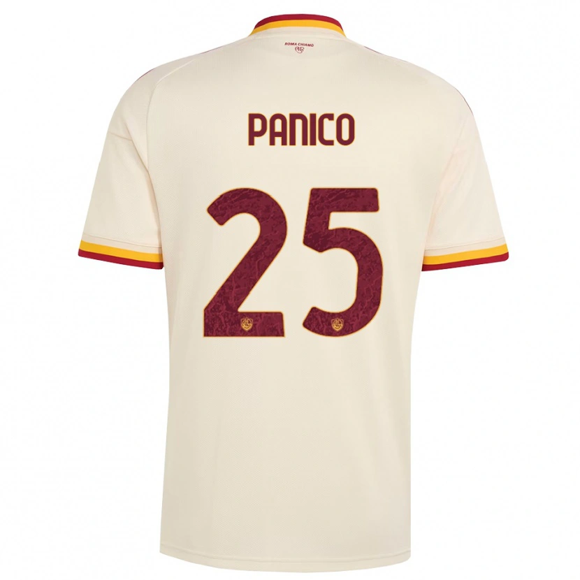 Danxen Dames Francesco Panico #25 Champagne Rood Geel Uitshirt Uittenue 2026/27 T-Shirt