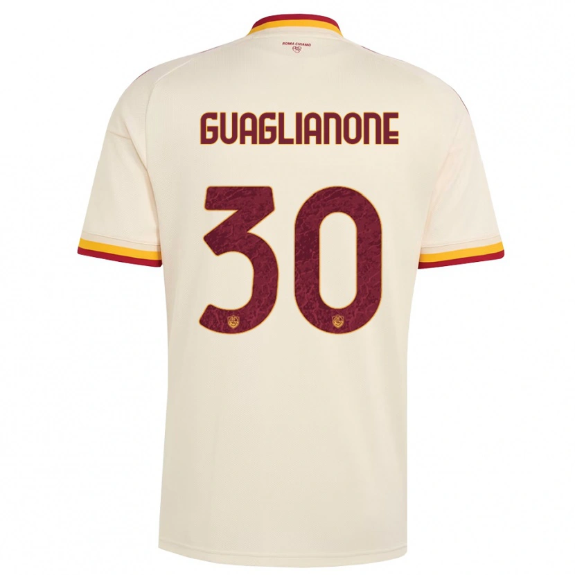 Danxen Dames Mattia Guaglianone #30 Champagne Rood Geel Uitshirt Uittenue 2026/27 T-Shirt