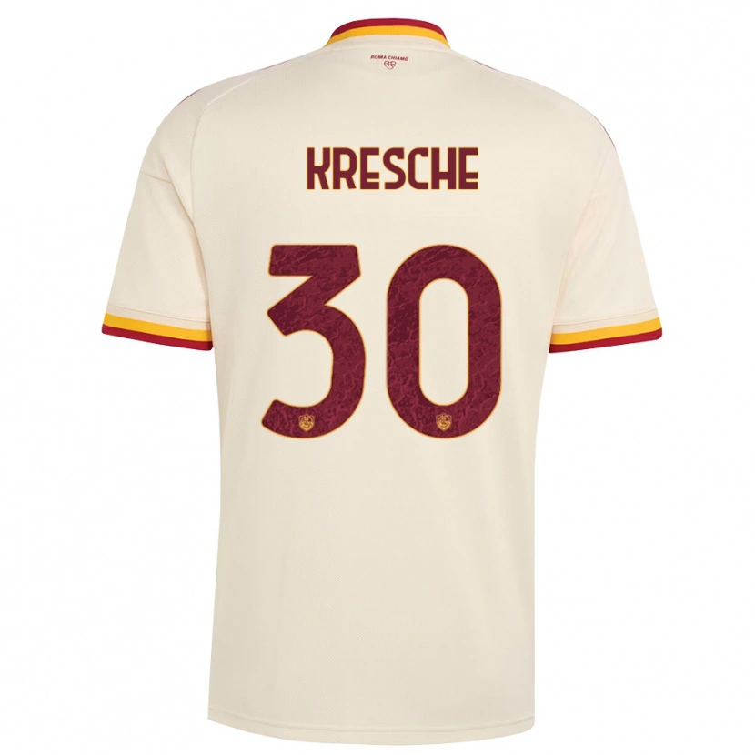 Danxen Dames Isabella Kresche #30 Champagne Rood Geel Uitshirt Uittenue 2026/27 T-Shirt