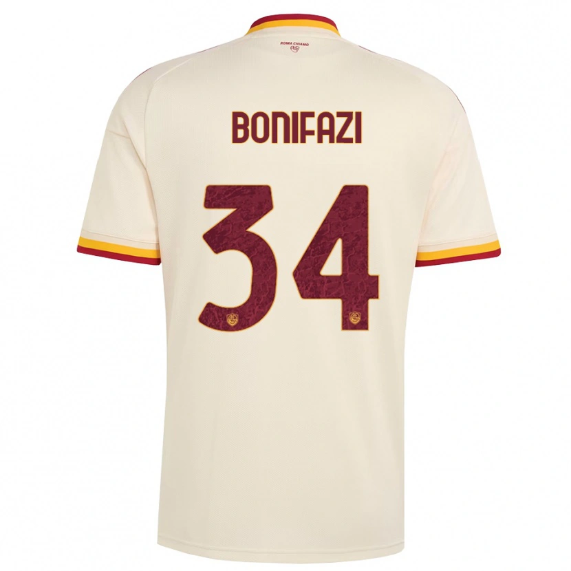Danxen Dames Giampaolo Bonifazi #34 Champagne Rood Geel Uitshirt Uittenue 2026/27 T-Shirt