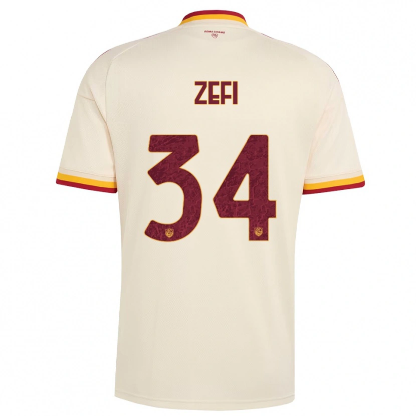 Danxen Dames Kevin Zefi #34 Champagne Rood Geel Uitshirt Uittenue 2026/27 T-Shirt