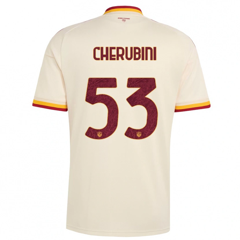 Danxen Dames Martina Cherubini #53 Champagne Rood Geel Uitshirt Uittenue 2026/27 T-Shirt