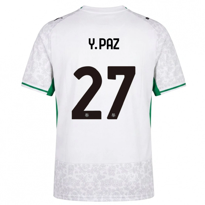 Danxen Dames Yeferson Paz #27 Wit Zwart Groen Uitshirt Uittenue 2026/27 T-Shirt