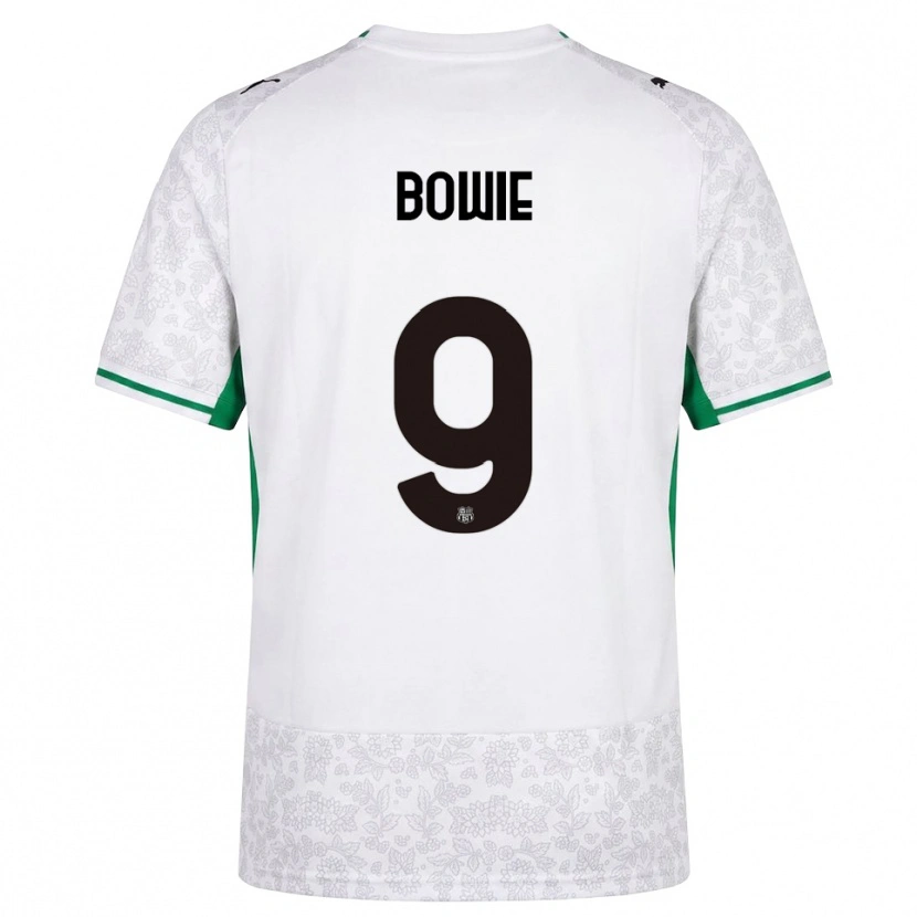 Danxen Dames Kieron Bowie #9 Wit Zwart Groen Uitshirt Uittenue 2026/27 T-Shirt